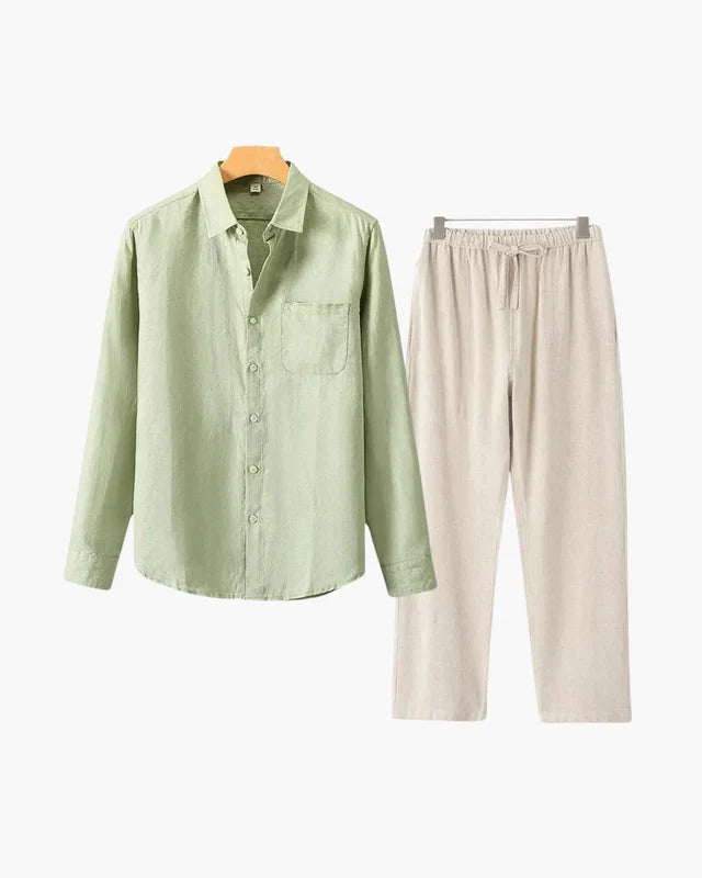 Old Money Linen Set (Long-Sleeve)