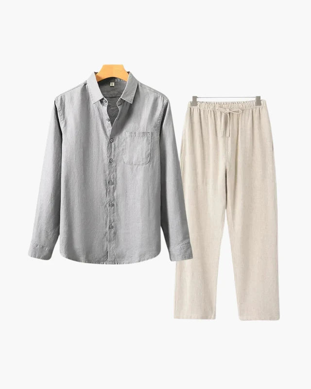 Old Money Linen Set (Long-Sleeve)